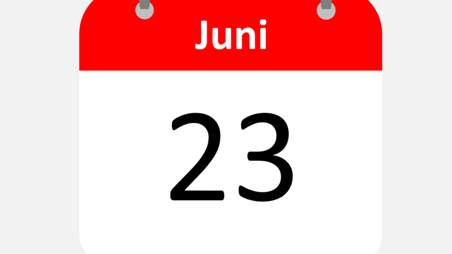 Abbildung eines Kalenderblatts vom 23. Juni